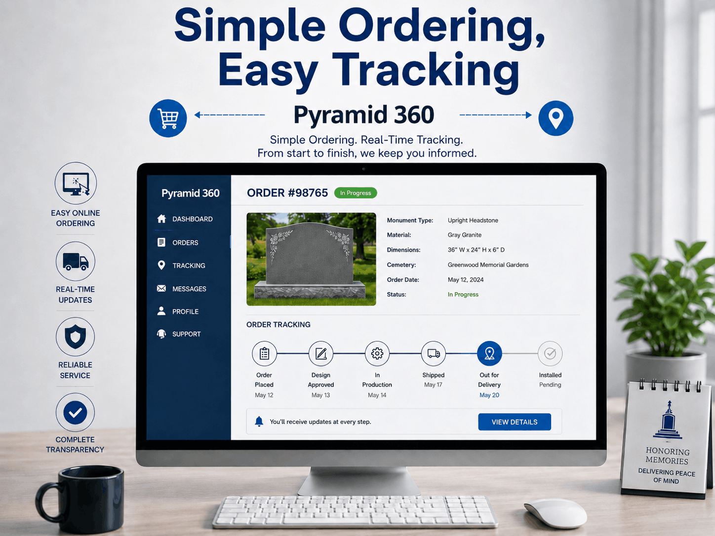 Pyramid 360 - Simple Ordering, Easy Tracking Dashboard